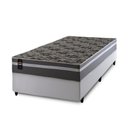 Ver imagem 3 de Conjunto Cama Box Espuma Miami Cinza Solteiro 96x203x62