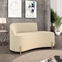 Ver imagem 2 de Sofá 2 Lugares Orgânico 140cm Pé Dourado Morgan Suede D03 - D’Rossi