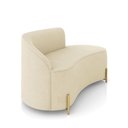 Ver imagem 6 de Sofá 2 Lugares Orgânico 140cm Pé Dourado Morgan Suede D03 - D’Rossi
