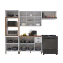 Ver imagem 3 de Armário de Cozinha Modulada Compacta Fidelitá Nara 100% MDF 4 Peças 270cm 12 Portas 2 Gavetas com