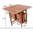 Ver imagem 6 de Mesa com 4 Cadeiras Dobrável Prático Veneza