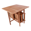 Ver imagem 3 de Mesa com 4 Cadeiras Dobrável Prático Veneza