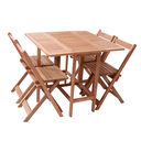 Ver imagem 1 de Mesa com 4 Cadeiras Dobrável Prático Veneza