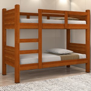 Beliche Porto Minimalista C/ Escada e Grade de Proteção:marrom