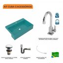 Ver imagem 3 de Kit Cuba XRT55 com Torneira Luxo 1195 e Válvula Click 1 1/2 com Sifão Cromado e Flexível Compace