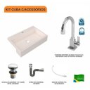 Ver imagem 3 de Kit Cuba XRT55 com Torneira Luxo 1195 e Válvula Click 1 1/2 com Sifão Cromado e Flexível Compace