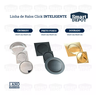 Ralo Click Quadrado Dourado 10cm Smart Depot Ralo Inteligente Proteção contra Insetos Anti Odor - 10