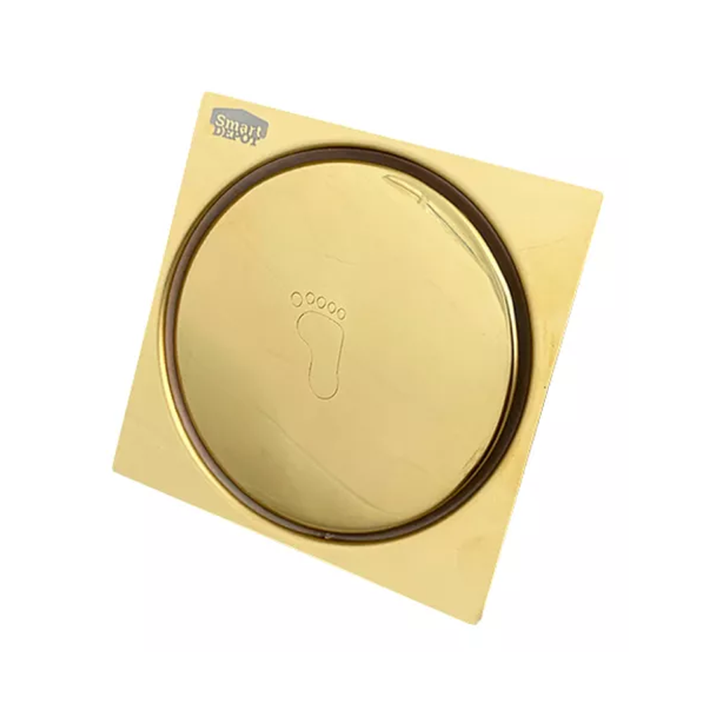 Ralo Click Quadrado Dourado 10cm Smart Depot Ralo Inteligente Proteção contra Insetos Anti Odor - 1