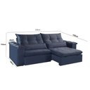 Ver imagem 2 de Sofá Retrátil e Reclinável Exclusive 230cm Braço 25cm Meu Sofá Online