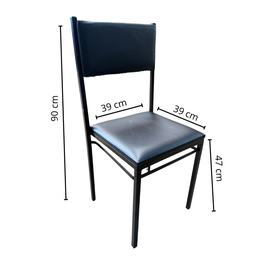 Conjunto de Mesa Jantar 80x80 Ibiza com 4 Cadeiras Preto - 4