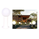 Ver imagem 2 de Poste Balizador Luminária Globo Jardim 35cm Branco Kit 6