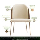 Ver imagem 3 de Cadeira de Jantar Mila Aço Ouro.f Corano Marrom/linho Bege - Nexta Casa