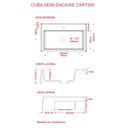 Ver imagem 6 de Kit Cuba Xrt55 Torneira Luxo 1195 e Válvula 1 Polegada Compace