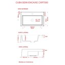 Ver imagem 6 de Kit Cuba Xrt55 Torneira Luxo 1195 e Válvula 1 Polegada Compace