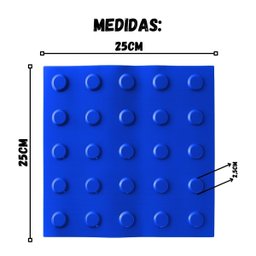 16 Pçs Piso Tátil Pvc Anlik Solucoes Alerta ou Direcional:azul Alerta/25x25 - 4