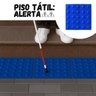 16 Pçs Piso Tátil Pvc Anlik Solucoes Alerta ou Direcional:azul Alerta/25x25 - 5