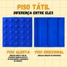 16 Pçs Piso Tátil Pvc Anlik Solucoes Alerta ou Direcional:azul Alerta/25x25 - 2
