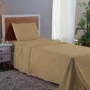 Ver imagem 2 de Kit Jogo de Cama 400 Fios Solteiro 3 Peças Hotel Pousada Tecido Acetinado:avela