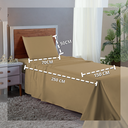 Ver imagem 3 de Kit Jogo de Cama 400 Fios Solteiro 3 Peças Hotel Pousada Tecido Acetinado:avela