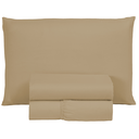 Ver imagem 1 de Kit Jogo de Cama 400 Fios Solteiro 3 Peças Hotel Pousada Tecido Acetinado:avela