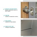 Ver imagem 5 de Cristaleira 2 Portas Vidro Milla Nog/cinza 70cm Carraro