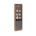 Ver imagem 1 de Cristaleira 2 Portas Vidro Milla Nog/cinza 70cm Carraro