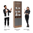 Ver imagem 6 de Cristaleira 2 Portas Vidro Milla Nog/cinza 70cm Carraro
