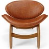 Poltrona Decorativa Orgânica Sala Living Kadosh L02 Couríssimo Camel - Lyam Decor - 3