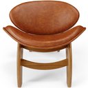 Ver imagem 3 de Poltrona Decorativa Orgânica Sala Living Kadosh L02 Couríssimo Camel - Lyam Decor