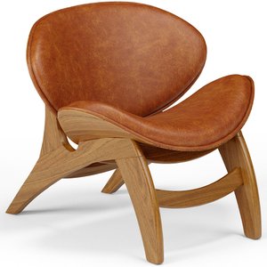 Poltrona Decorativa Orgânica Sala Living Kadosh L02 Couríssimo Camel - Lyam Decor
