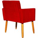 Ver imagem 2 de Kit 6 Poltronas para Recepção Nina Suede Cores Pé Palito 30cm Castanho - Suede
