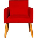 Ver imagem 7 de Kit 6 Poltronas para Recepção Nina Suede Cores Pé Palito 30cm Castanho - Suede