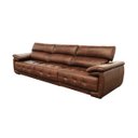 Ver imagem 2 de Sofá Retrátil e Reclinável de Couro Filipinas (3 Módulos) 3,60 M Soft Tabaco - Mempra Design