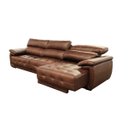 Ver imagem 3 de Sofá Retrátil e Reclinável de Couro Filipinas (3 Módulos) 3,60 M Soft Tabaco - Mempra Design
