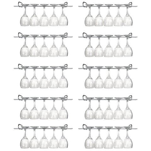 12 Suporte Para Taças Cromado Aramado Adega Bar Vinho 25cm