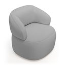 Ver imagem 5 de Poltrona Orgânica Giratória Living Glee Linho Cinza - Desk Design