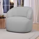 Ver imagem 2 de Poltrona Orgânica Giratória Living Glee Linho Cinza - Desk Design