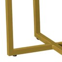 Ver imagem 5 de Kit 2 Puff Redondo Madrid Veludo Pés Metal Reforçado Dourado Veludo Bege