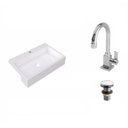 Ver imagem 2 de Kit Cuba XRT55 com Torneira Luxo 1195 e Válvula Click 1 Polegada G Compace