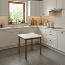 Ver imagem 1 de Mesa para Cozinha Auxiliar ou de Jantar Modelo Elisa 80x80cm:branco