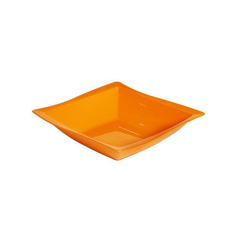Saladeira Moove Quadrada 25x25 Laranja em Polipropileno Linha Tropical Vem