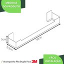Ver imagem 4 de Porta Toalha Rosto Com Adesivo Suporte Banheiro Branco ELG
