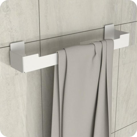 Porta Toalha Rosto Com Adesivo Suporte Banheiro Branco ELG