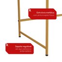 Ver imagem 6 de Mesa Escrivaninha 110cm Sync Mostarda/Oasis Kappesberg