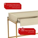 Ver imagem 5 de Mesa Escrivaninha 110cm Sync Mostarda/Oasis Kappesberg
