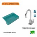 Ver imagem 3 de Kit Cuba XRT55 com Torneira Luxo 1195 Metal 1/4 Volta Compace