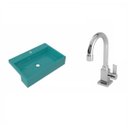 Ver imagem 2 de Kit Cuba XRT55 com Torneira Luxo 1195 Metal 1/4 Volta Compace