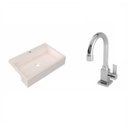 Ver imagem 2 de Kit Cuba XRT55 com Torneira Luxo 1195 Metal 1/4 Volta Compace