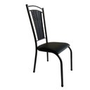 Ver imagem 3 de Kit 4 Cadeiras Cozinha Mesa Sala Paris Estofada Confortável Fibra Sintética e Corino