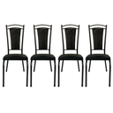 Ver imagem 2 de Kit 4 Cadeiras Cozinha Mesa Sala Paris Estofada Confortável Fibra Sintética e Corino